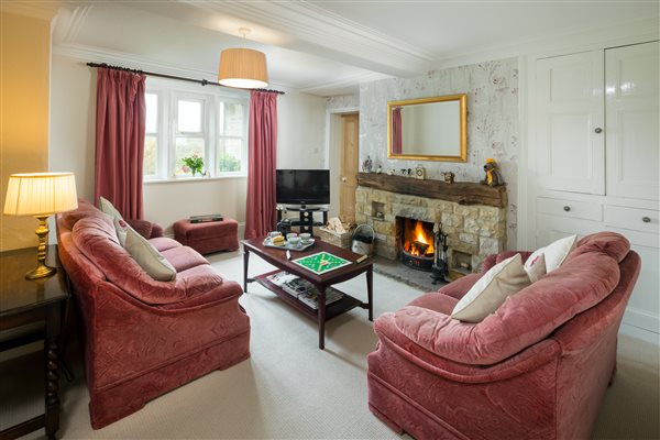 Sitting room with open fire
